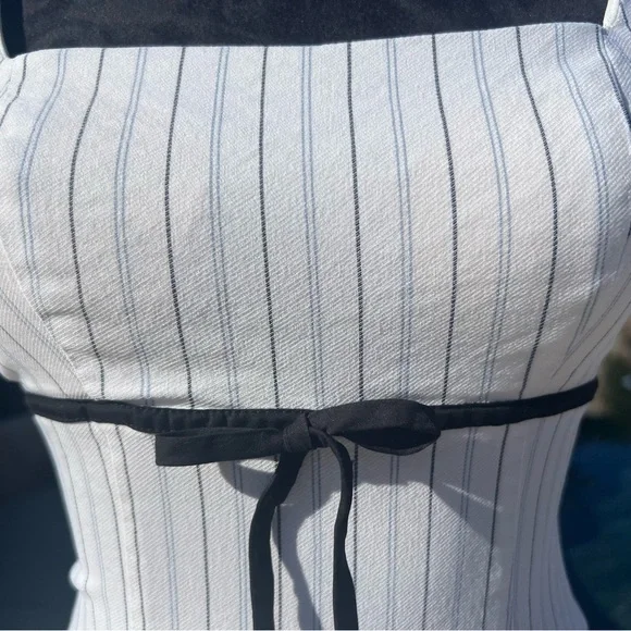 B. Darlin
Pinstripe Square Neck Mini Dress Tie Back Empire Waist
Size 3/4 - Picture 5 of 15